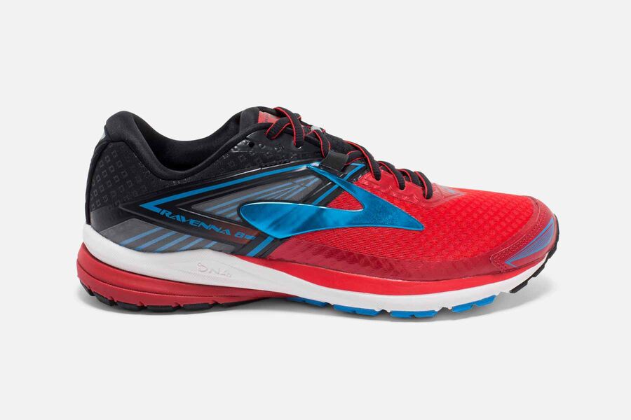 Brooks Ravenna 8 Mens Australia - Road Running Shoes - Red/Black/Blue (35-GKNQO)